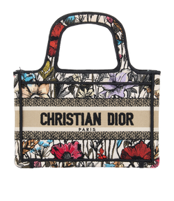 Floral Mini Book Tote, Canvas, Multi, MA1210, 3*